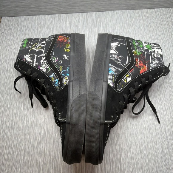 Vans Sk8 Hi Disney Villains High Top Sneakers Black Mens 8 Womens 9.5 - Picture 7 of 10
